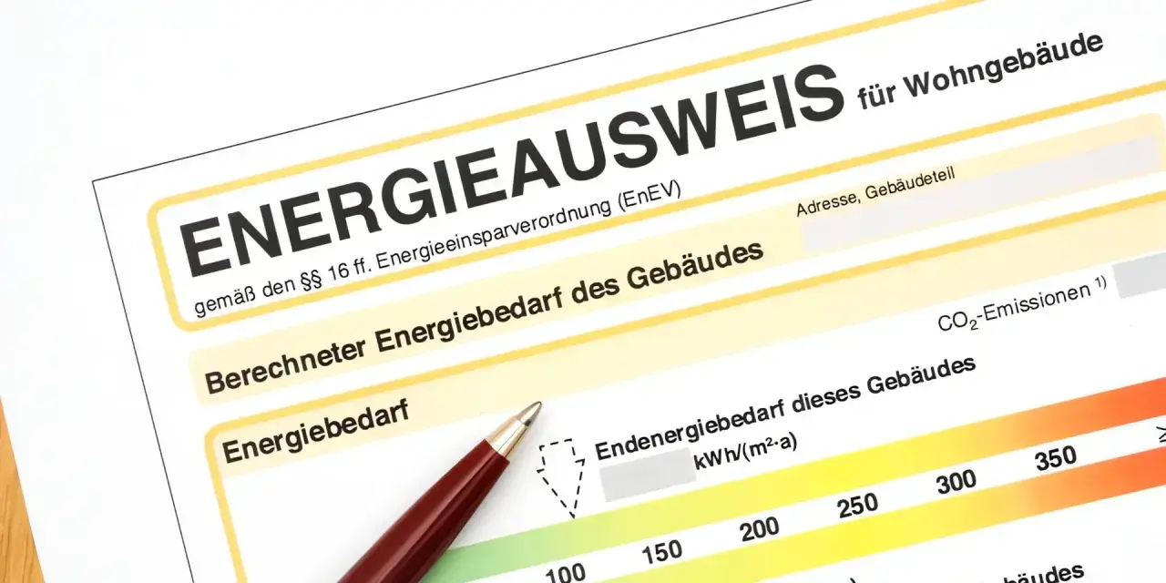 Ein Energieausweis für Wohngebäude zeigt, was der Energieausweis aussagt: den berechneten Energiebedarf und die CO2-Emissionen.