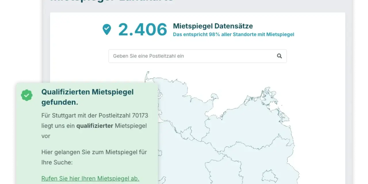 Mietspiegel-Landkarte zeigt 2.406 Datensätze. Suche nach Mietspiegel Xanten oder gib eine Postleitzahl ein.