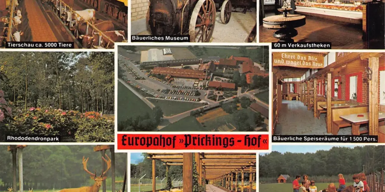 Bilder vom Europahof Prickings-hof: Tierstall, Museum, Laden, Rhododendronpark, Wildgehege, Speiseräume, Kinderspielwiese.