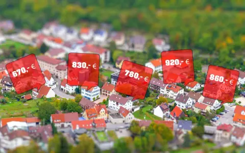 Mietspiegel Monheim am Rhein: Preise von 670 € bis 920 € für Wohnungen in einer idyllischen Siedlung.