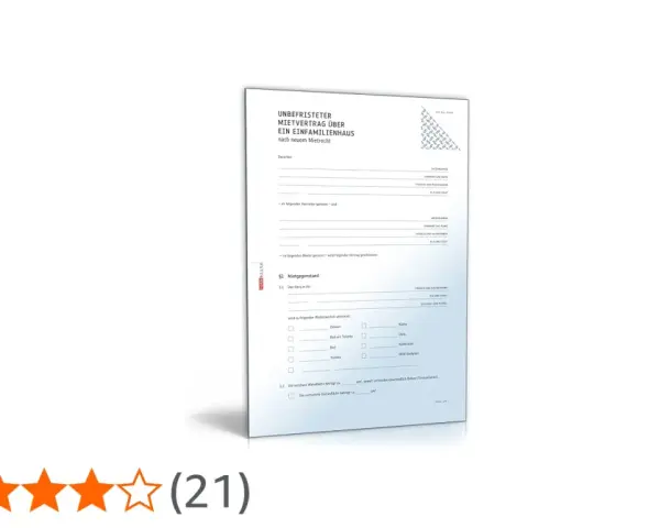 Vorlage Mietvertrag Haus und Grund kostenlos Word: Ein Muster für einen unbefristeten Mietvertrag über ein Einfamilienhaus.
