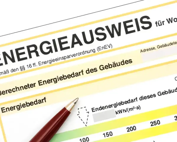 Ein Energieausweis für Wohngebäude zeigt, was der Energieausweis aussagt: den berechneten Energiebedarf und die CO2-Emissionen.