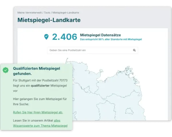 Mietspiegel-Landkarte zeigt 2.406 Datensätze. Suche nach Mietspiegel Xanten oder gib eine Postleitzahl ein.